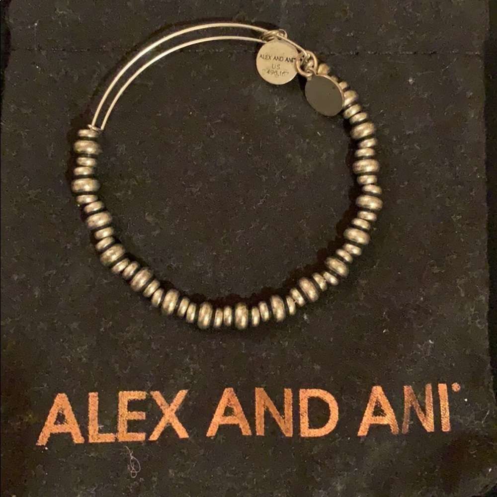 Alex and Ani silver beaded bracelet